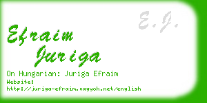 efraim juriga business card